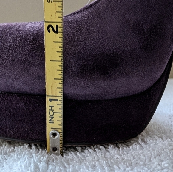 Michael Kors Purple 💜 Suede Mary Jane Platform Heels Size 7 - Picture 8 of 8